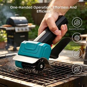 <b>Electric</b> Rechargeable Waterproof <b>Grill</b> Cleaning Brush Handheld Barbecue Cleaner Steel Wire Brush for <b>Outdoor</b> Cooking Grate Care - Product Image 5