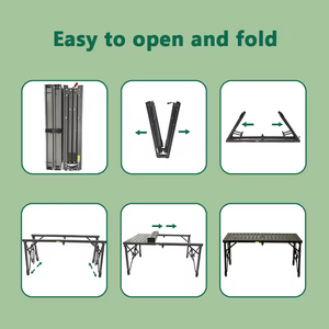 Comcoco APT119 Modern Lightweight Durable Waterproof Steel Folding <strong>Outdoor</strong> <strong>Table</strong> for Backyard Beach Camping - Product Image 6