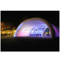 Divertissement populaire 20x20 Disco Light grand avec lumière LED tente dôme de discothèque gonflable Igloo personnalisée pour la fête