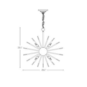 Lustre suspendu créatif et irrégulier en cuivre, design personnalisé, pour salle à manger, chambre, salon, lustre circulaire artistique en laiton - Product Image 3