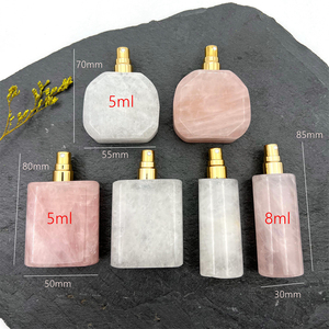 Nuevos Diseños 2025, Botella de Perfume Portátil de Lujo para Mujer, con Cristales, <span class=keywords><strong>Piedras</strong></span> <span class=keywords><strong>Preciosas</strong></span>, <span class=keywords><strong>Cuarzo</strong></span> <span class=keywords><strong>Rosa</strong></span>, para Aceites Esenciales, 5ml 8ml - Product Image 3