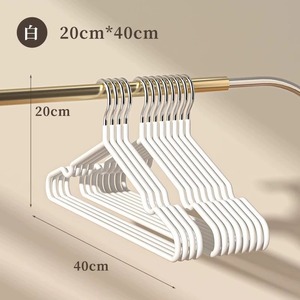 Nanometer Non-Slip 1.2 Cm Thick Stainless Steel Rectangle Hanger For Closet Clothing Single Tier <b>Hook</b> Type - Product Image 2