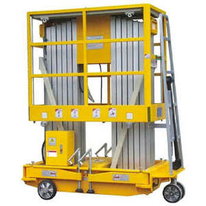 Plateforme de travail aérienne hydraulique électrique, élévateur à ciseaux mobile avec garde-corps - Product Image 1