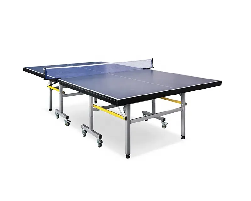 Mesa de tenis de mesa plegable doble para interior, MDF profesional con red de Ping Pong y juego de poste