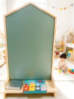 Tableau magnétique en bois rose pour enfants, personnalisable, avec aimants animaux offerts, accessoires cadeaux