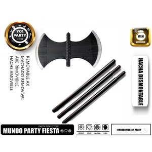 FESTIVAL con ascia pieghevole a doppia testa nera in acciaio damasco manico in legno per applicazioni di taglio da campeggio-accetta #51003 - Product Image 1