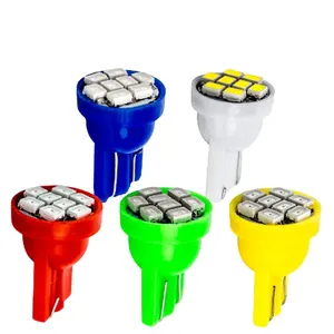 ระบบแสงอัตโนมัติ Led T10หลอดไฟ W5w 168 194 1206 8smd หลอดไฟ Led สำหรับรถภายในไฟใบอนุญาตโดม12V - Product Image 1