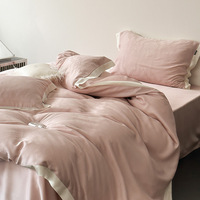 Ensemble de literie Jacquard de luxe 60s 100% Lyocell housse de lit housse de couette drap de lit plat taies d'oreiller couette linge de lit reine roi