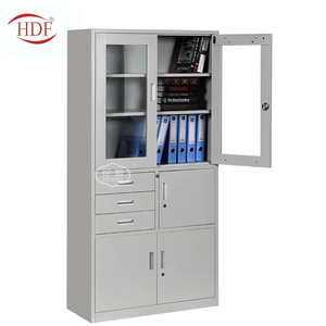 ตู้เก็บเอกสารเหล็ก 4 บานเปิด สำหรับสำนักงาน ตู้เก็บแฟ้ม ตู้โชว์หนังสือ - Product Image 4