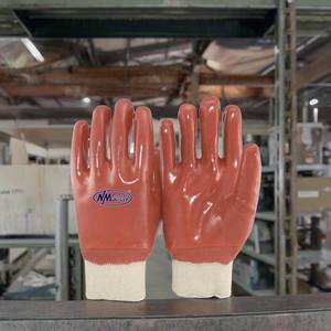NMsafety PVC-olie gedoopte gebreide waterdichte thermische handschoenen, visserijhandschoenen van interlock katoen, bulk - Product Image 5