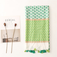 Écharpe fine à imprimé fleur pour femme, foulard musulman, printemps été 2022