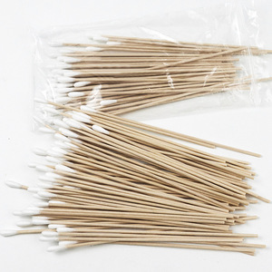 Hisopos de algodón con varilla de madera de 15 cm de largo para limpieza industrial de lentes, 100 unidades por paquete - Product Image 2