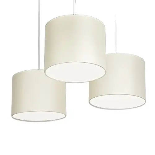 Modern Decorative Handmade Pendant Light Cylindrical Lamp Fabric Drum Shade Easy Fit Cheap LampFor Indoor Lighting Decor