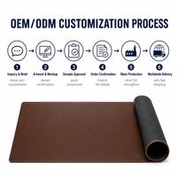 Tapis de bureau en cuir PU imperméable, grand protecteur de bureau, tapis de souris, tapis de clavier, base antidérapante en microfibre, logo personnalisé OEM