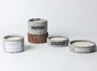 Bougeoirs en béton au design marbré, pots à bougies pour la décoration de la maison, pour la fabrication de bougies