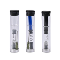 Seringue en verre de 1 ml à marque privée dans un tube en plastique transparent, injecteur gradué Luer Lock pour la vente au détail en dispensaire
