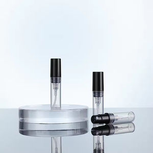 Vente en gros de mini flacons en verre 1ml 2ml 2.5ml pour échantillons de parfum, flacons vaporisateurs avec couvercle noir, faible MOQ, en stock, impression de logo - Product Image 3