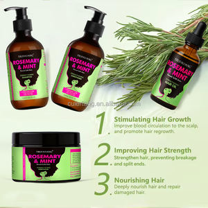 Etiqueta privada Orgánico Natural Anti Pérdida de cabello Biotina Romero Menta Mascarilla para el crecimiento del cabello Champú y acondicionador Productos para el cuidado - Product Image 6