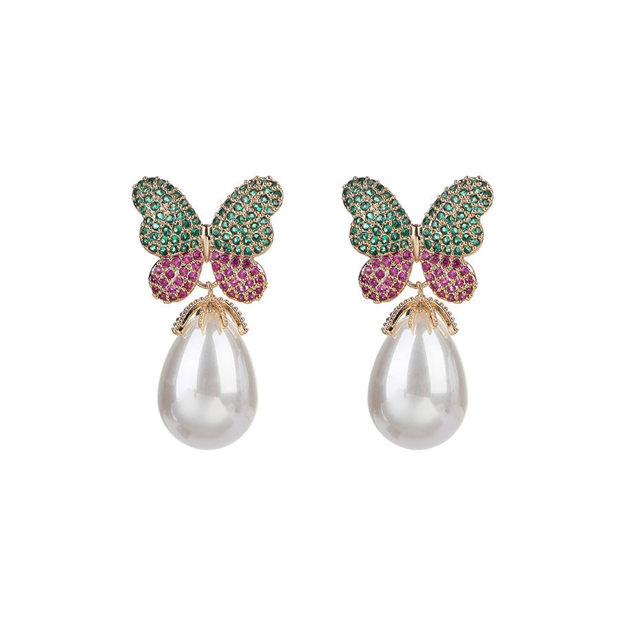 Xuping Jewelry Earing-838 - Elegant Butterfly CZ Earrings