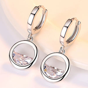 Pendientes <span class=keywords><strong>de</strong></span> Botón <span class=keywords><strong>de</strong></span> Cristal <span class=keywords><strong>con</strong></span> Circonitas, Diseño Coreano, para Cumpleaños, Lindos, Juveniles, Dorados y Plateados, para Mujer, Fiesta, Boda - Product Image 3
