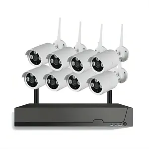 Wifi 8ch 5mp Cctv Camera Kit Met Audio Smart Nvr Camerasysteem Voor Thuisbeveiliging Bewakingssystemen