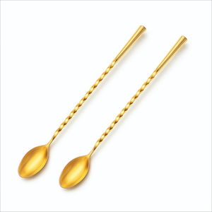 Cuillère à bar en acier inoxydable de qualité supérieure avec extrémité lestée pour mélanger les cocktails - Product Image 5