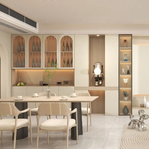 Système d'armoires de luxe Melinco Villa avec murs et portes de hauteur totale assortis à la couleur, finition résidentielle haut de gamme - Product Image 1