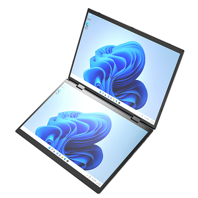 2025 Hot Selling 14 Inch 2 in 1 Laptop Dual Screen 8GB RAM 512GB SSD WIN 11 Touch Double Monitor YOGA Computer PC Laptop