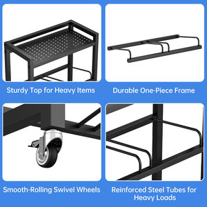 Double Shelf Metal <b>Storage</b> Rack Standing Type for Kitchen Fruit & Beer <b>Crate</b> <b>Storage</b> in Cellar Balcony & Pantry - Product Image 2