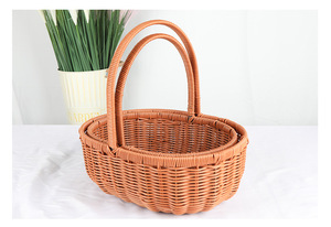 Wholesale Hand-woven Flower <b>Basket</b> Household Goods Fresh Natural Garden Rattan <b>Storage</b> Decoration - Product Image 6