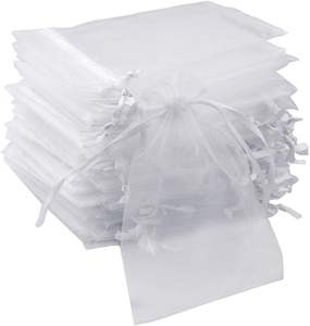 Sliver Color Mesh Organza <b>Bag</b> Jewelry <b>Bag</b> Pouch Drawstring Organza <b>Gift</b> <b>Bags</b> <b>Gift</b> <b>Wedding</b> Party - Product Image 1