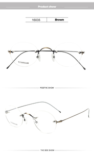 Lunettes Sunray Monture Sans Monture Myopie Lunettes Littéraire Rétro <span class=keywords><strong>Canada</strong></span> Elite Pure Titanium Anti <span class=keywords><strong>Blue</strong></span> <span class=keywords><strong>Light</strong></span> Lunettes - Product Image 5
