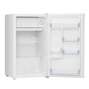 Mini frigorífico branco 92l para casa, mini frigorífico com câmara congeladora