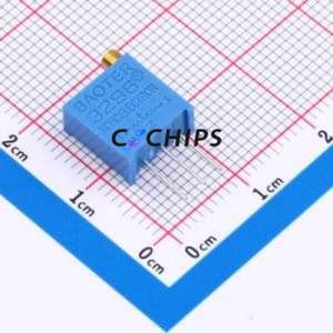 ตัวต้านทาน/โพเทนชิโอมิเตอร์แบบปรับได้สำหรับ3296W-200-LF ผ่านชิ้นส่วนรู (THT)-3P, ตัวต้านทาน9.5x4.8มม. 20Ohm 10% 500mW 250ppm/℃ - Product Image 1