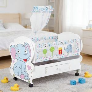 <span class=keywords><strong>Lit</strong></span> bébé multifonctionnel en bois massif JINS pour nouveau-né avec design moderne, rangement et caractéristiques écologiques pour la chambre et l'école - Product Image 2