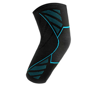 Manchon de protection pour coudes en polyester pour hommes, longueur allongée, pour le basketball, la course à pied, le fitness, motif géométrique, tailles S, M, L - Product Image 1