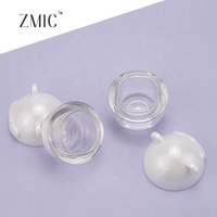 Contenant personnalisé transparent pour baume à lèvres, pot à crème mignon avec oreilles d'animaux, étui rond en plastique pour poudre libre, contenant vide pour soins de la peau pour enfants