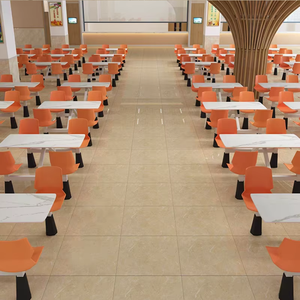 Muebles de Comedor de Alta Resistencia para Cantina Escolar, Juego de Mesa y Sillas de 4 Plazas para Restaurante y Área de Comidas - Product Image 6