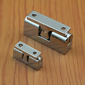 Butée de porte en alliage de zinc de type boule HFW61 L28.5 L48, filetage interne réglable, design industriel, surface polie - Product Image 1