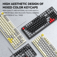 Clavier de jeu professionnel coloré 96 touches Clavier mécanique avec bouton multimédia Rétroéclairage LED Clavier