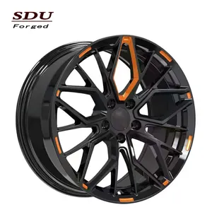 ล้อเลื่อนล้อเลื่อน18 19 20 21 22 Gradual สายเว้าล้อบาง Spoke Rim Fit สำหรับ X5 X6 X7 X5m 22ล้อสีส้มขอบดำ