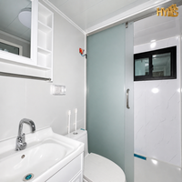 Maisons conteneurs préfabriquées pliables et extensibles pour le camping, maison moderne préfabriquée modulaire en conteneurs, 2 chambres