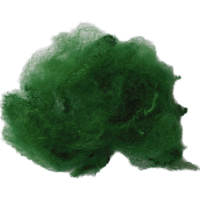 GRS Certified Recycled Hot Color 1.5D*44MM Green Polyester Staple Fiber for Spinning