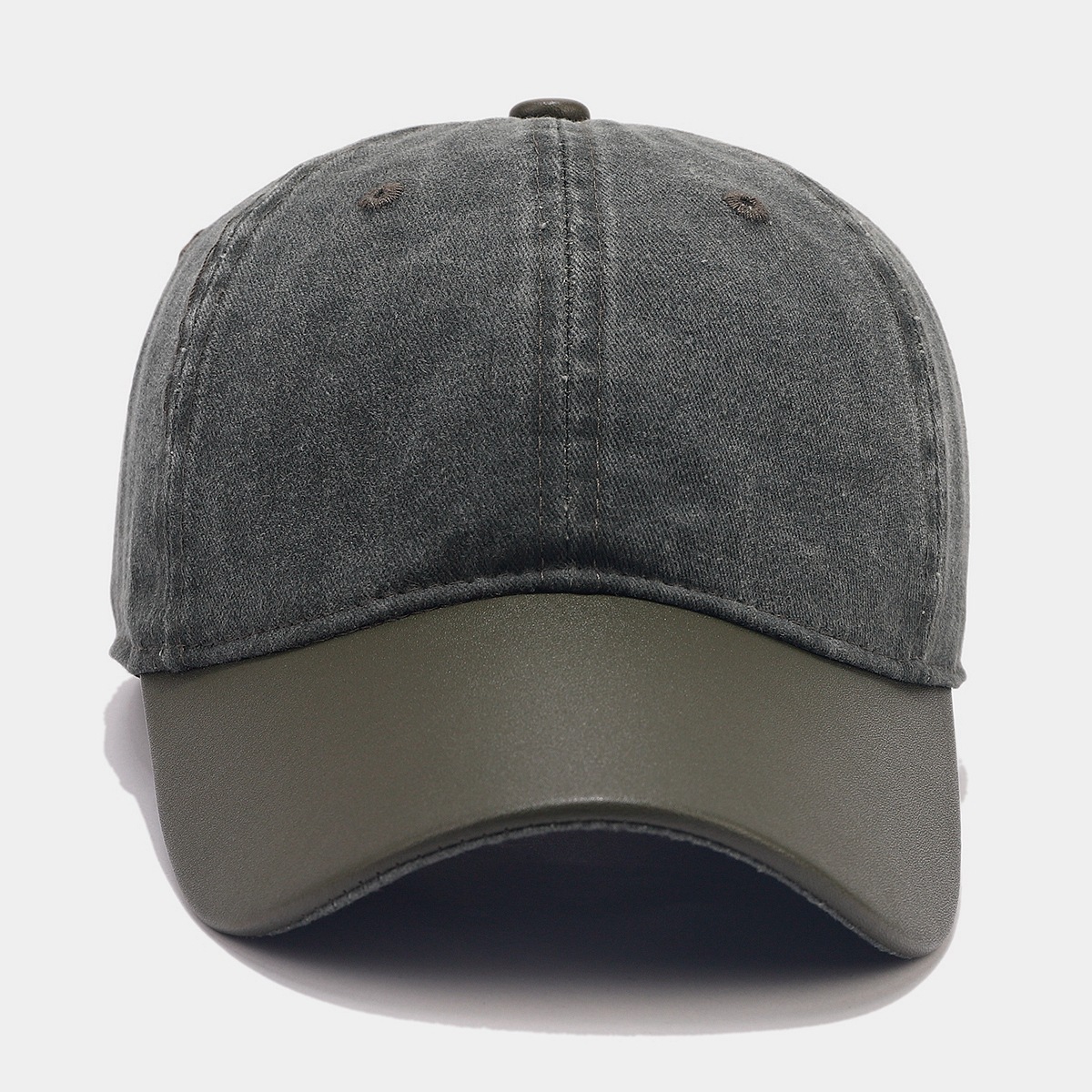 Vintage Leather Border Color Soft Top Baseball Golf Sun Hat European ...