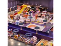 Équipement de parc de jeux intérieur pour enfants sur le thème des bonbons, avec piscine à balles, toboggans, manège et zone de sable, pour centre commercial (OEM/ODM)