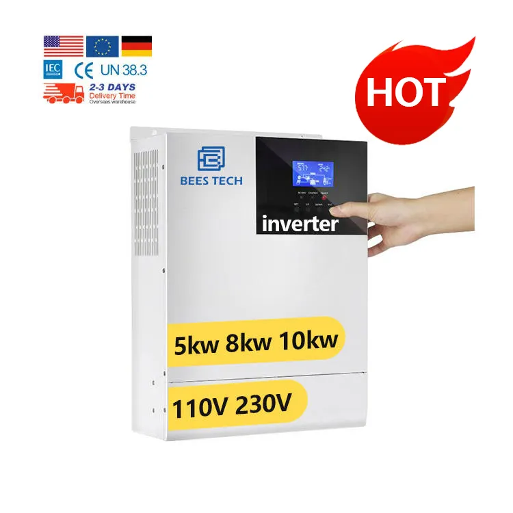 110V 210V 8kw Omvormer Omvormer 5kwh 8kwh 10kwh Hybride Zonne-Energie Omvormers Off Grid Hybride Op Grid Omvormer Batterij