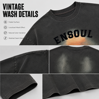 T-shirt Homme Oversize Gris Délavé Effet Acide Personnalisé avec Impression Numérique Dégradée Avant et Arrière – Style Streetwear Décontracté