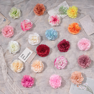 Cabeza de Flor de Carnation Artificial de Seda para Manualidades, Accesorio para el Cabello, Decoración para Fotografía de Bodas - Product Image 1