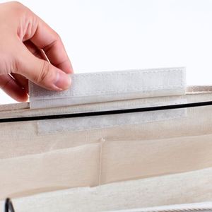 Cotton Linen Hanging Bag Iron Hooks Bedside Hanging Bag Student Dormitory Wall Mounted Storage Basket Daily Necessities Storage - Product Image 5