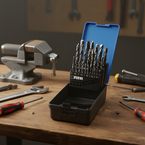 Fervi Cylindrical Twist Drill Set 1.5 To 13 Mm Metal Drilling <b>Tools</b> - Product Image 3